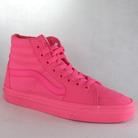 Vans Shoes - Vans Neon Pink SK8 High Top Unisex Sneakers Men's
Size 6,5 Women's 8